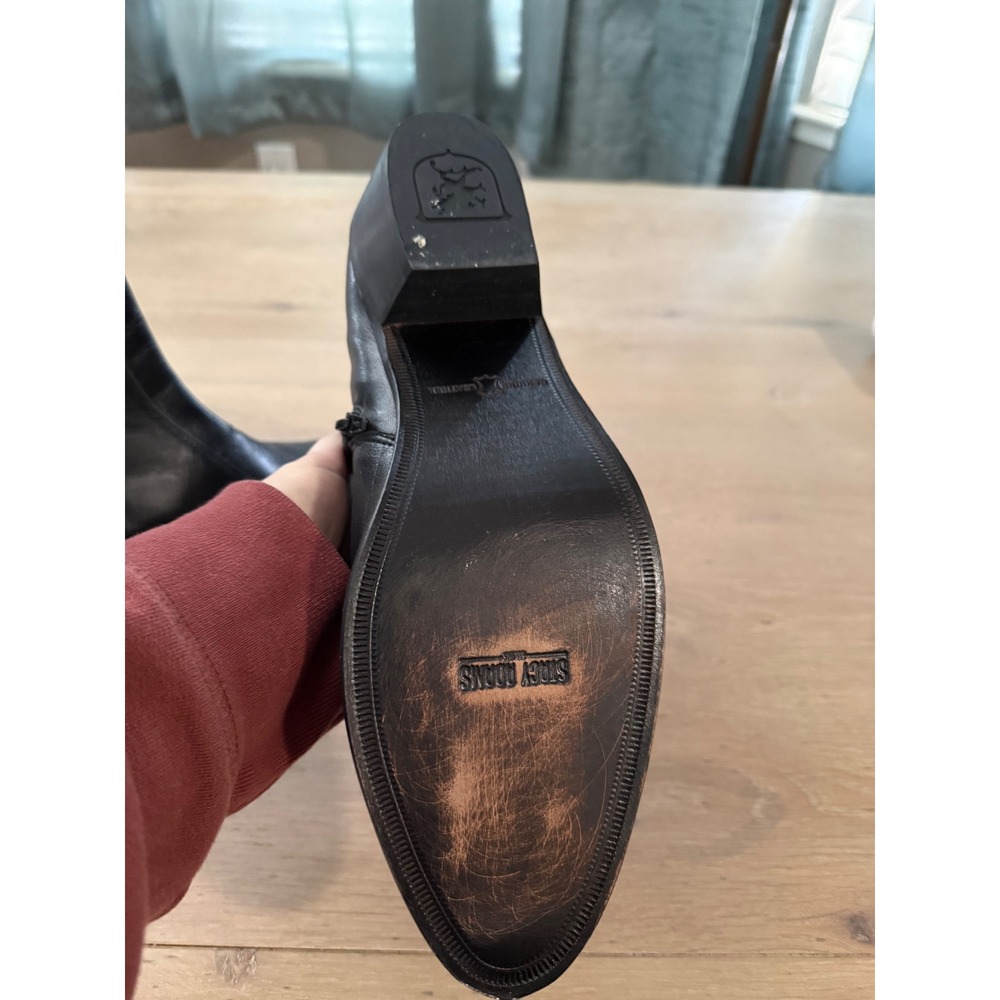 Stacy Adams Madison Mens Black Leather Side Zip Ankle Boots Size 10M EUC - Picture 6 of 8